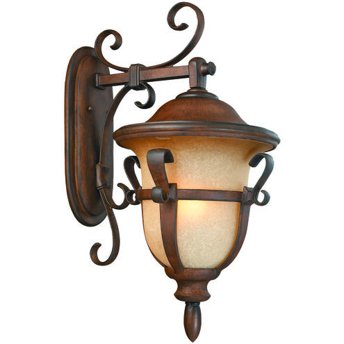 Tudor 4 Light 27 inch Walnut Outdoor Wall Sconce