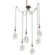 Blossom LED 14.6 inch Burnished Bronze Swag Multi-Pendant Ceiling Light in 2700K LED