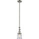 Franklin Restoration Canton 1 Light 6.5 inch Brushed Satin Nickel Mini Pendant Ceiling Light in Incandescent, Seedy, Franklin Restoration