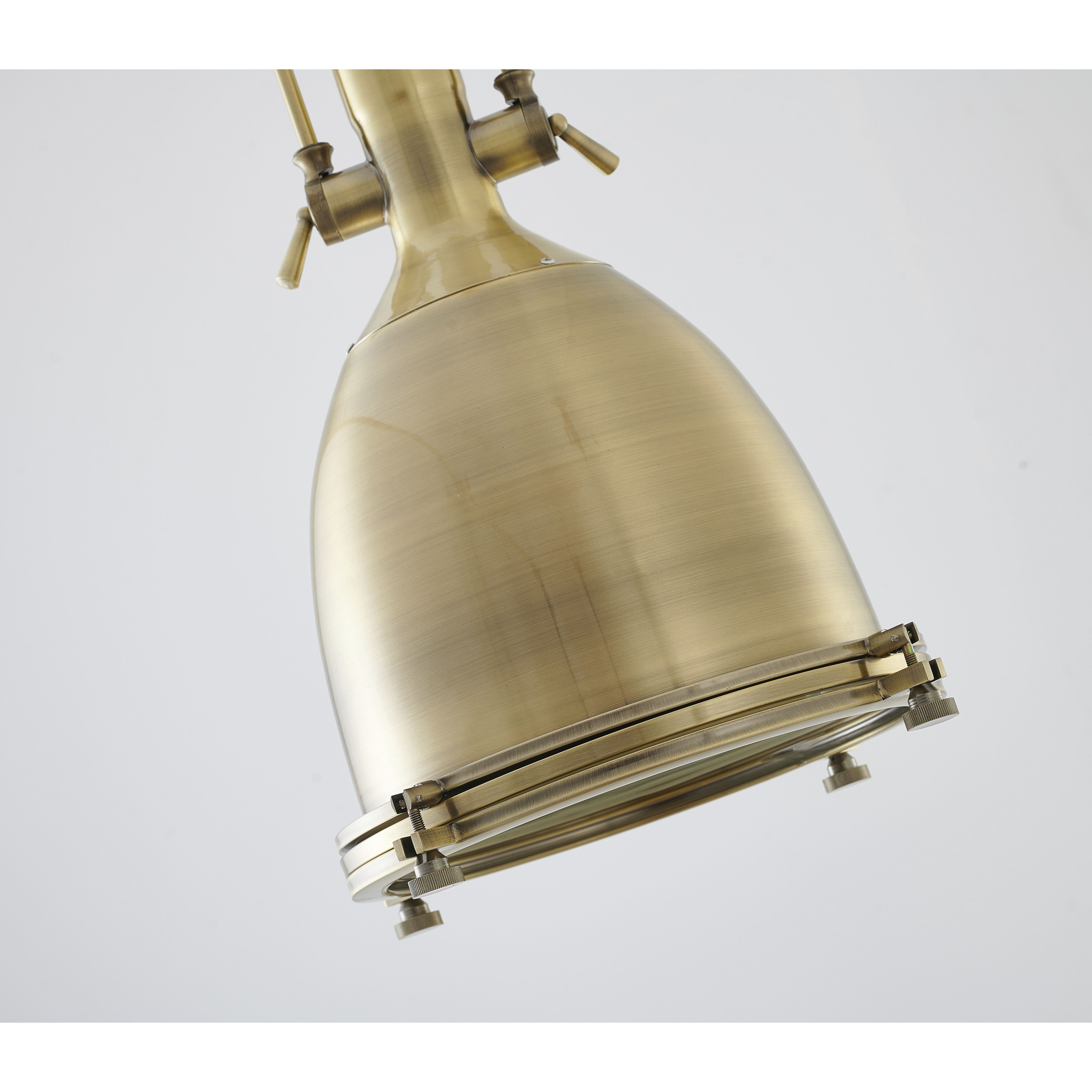 Canada 1 Light 14 inch Brass Pendant Ceiling Light, Satin Gold Metal