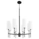 Hamilton 8 Light 28 inch Matte Black Chandelier Ceiling Light