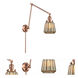 Chatham 30 inch 60.00 watt Antique Copper Swing Arm Wall Light, Franklin Restoration