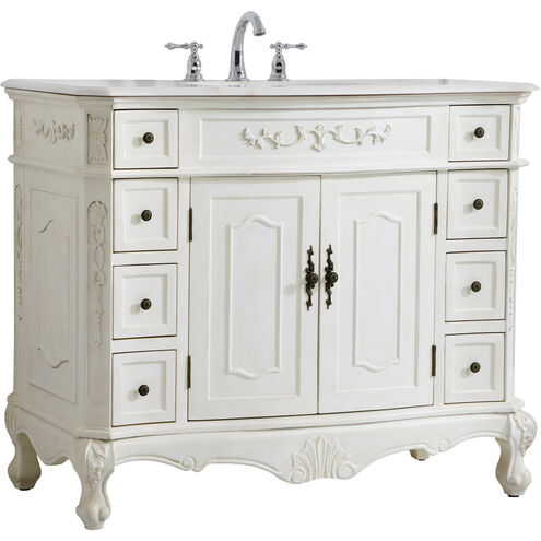 Danville 42 X 42 X 36 inch Antique White and Antique Bronze Vanity Sink Set