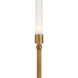 Paseo 20 inch 2 watt Polished Antique Brass and Frosted Cordless Table Lamp Portable Light