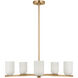 Neblina LED 27.5 inch Satin Brass Chandelier Ceiling Light