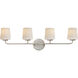 Durham 4 Light 32.5 inch Satin Nickel Bath Vanity Wall Light