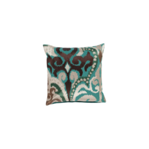 Ara 20 X 20 inch Moss and Dark Brown Throw Pillow