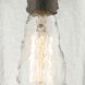 Hammered Glass 1 Light 5 inch Oil Rubbed Bronze Mini Pendant Ceiling Light in Clear Hammered Glass