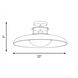 Gavin 1 Light 20 inch Black with Warm Brass Accents Semi-Flush Ceiling Light