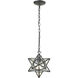 Moravian Star 1 Light 12 inch Oil Rubbed Bronze Mini Pendant Ceiling Light