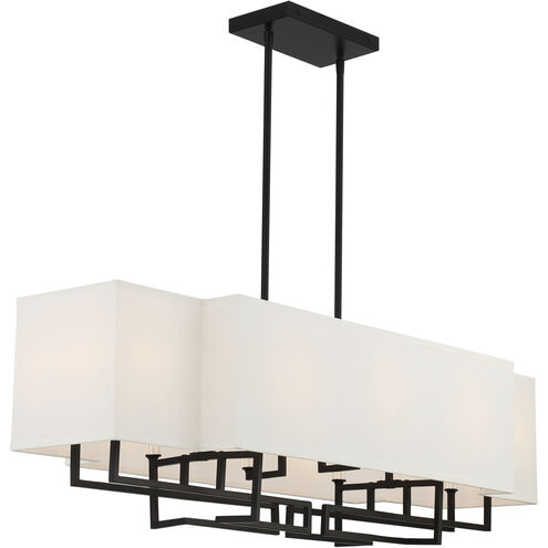 Upham Estates 10 Light 40 inch Coal /Polished Nickel Island Light Ceiling Light