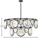 Nala LED 40 inch Black Chandelier Ceiling Light