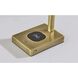 Aidan 16 inch 6.00 watt Antique Brass Wireless Charging Desk Lamp Portable Light, with AdessoCharge 