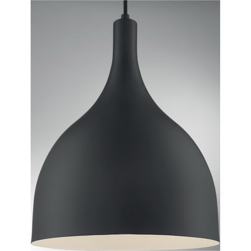 Bellcap 1 Light 12 inch Matte Black Pendant Ceiling Light