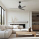 Atlas Mollywood 60 inch Matte Black with Barn Wood Tone Blades Ceiling Fan, Atlas
