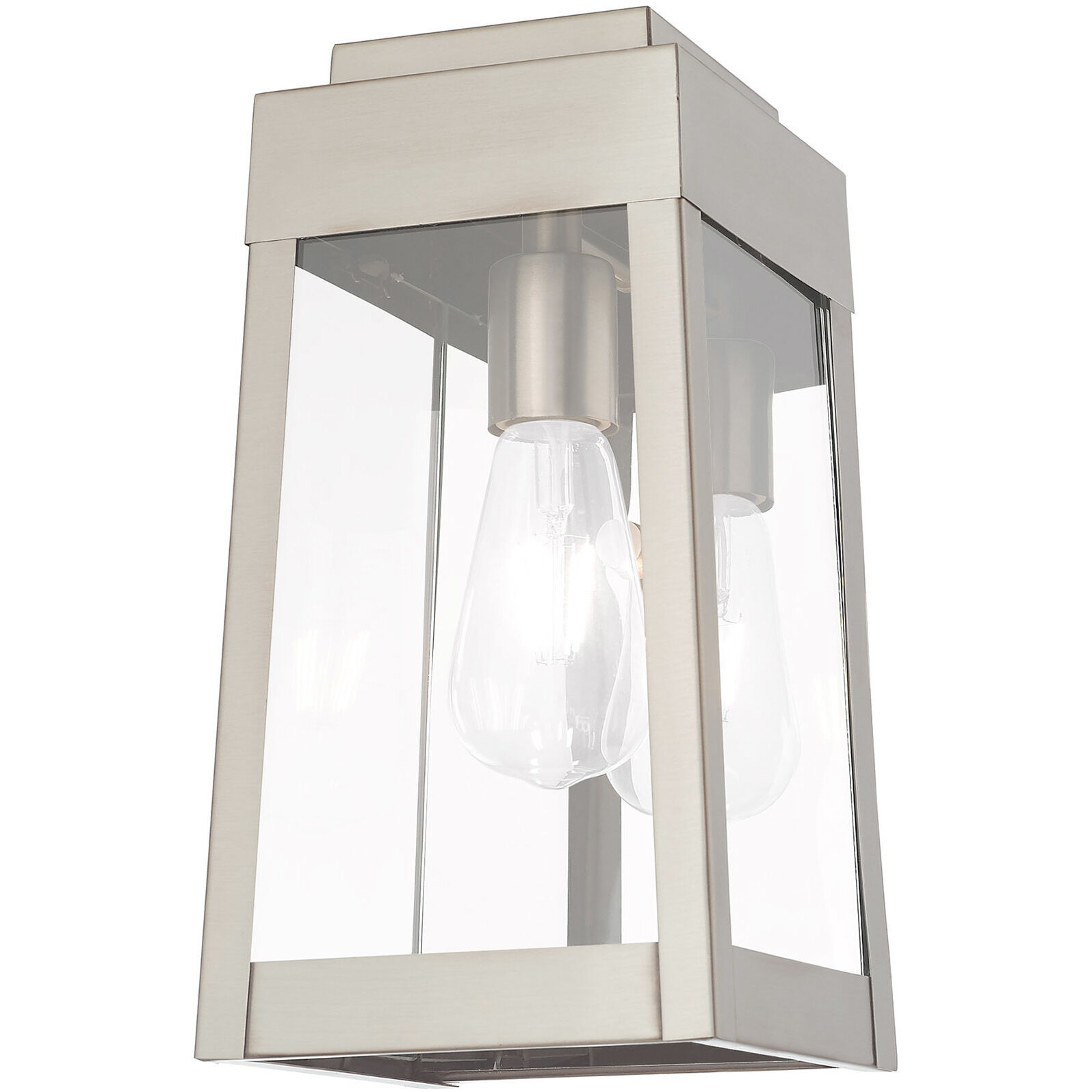 Oslo 1 Light 12 inch Brushed Nickel Outdoor Wall Lantern