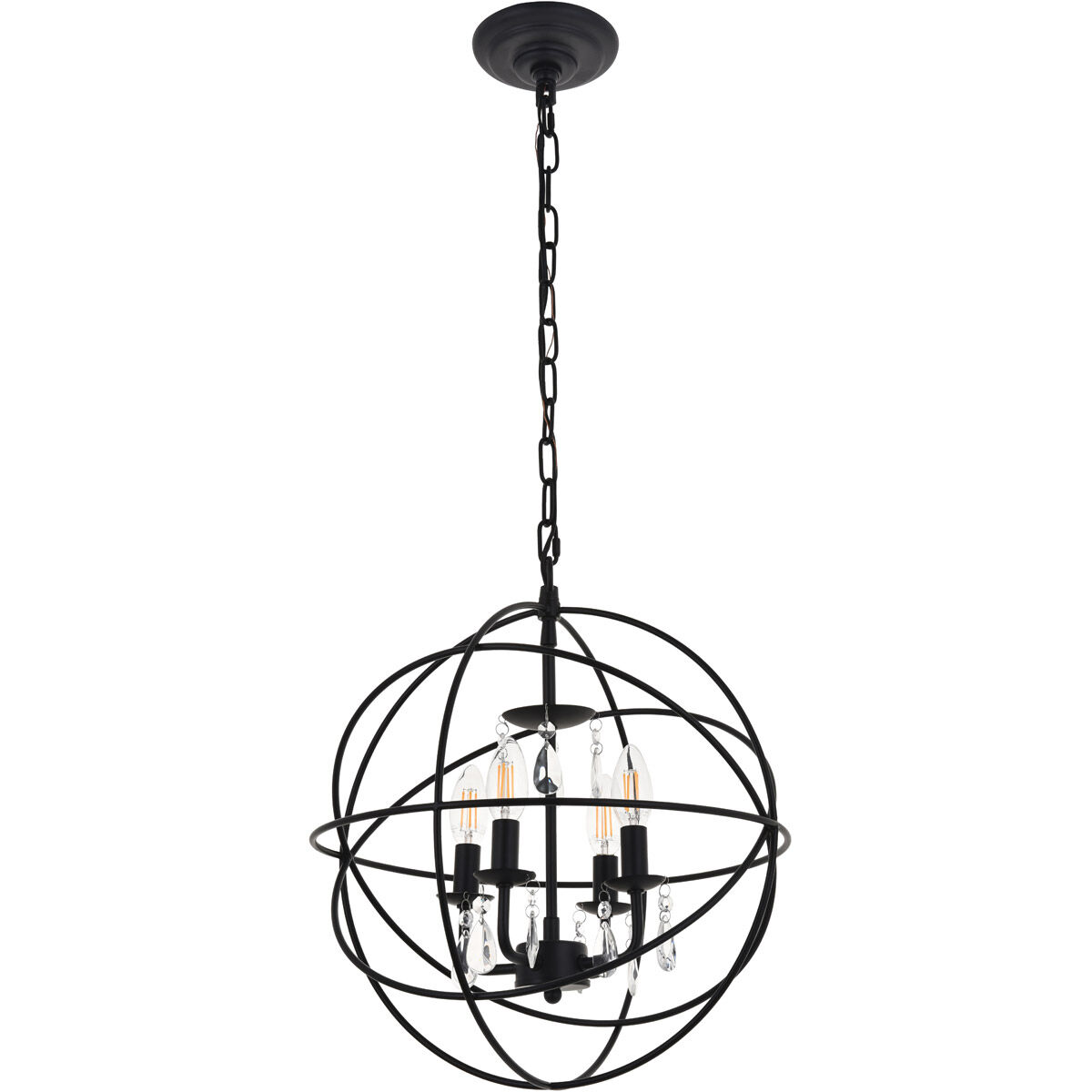 Wallace 4 Light 16 inch Matte Black Pendant Ceiling Light