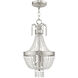 Valentina 3 Light 10 inch Brushed Nickel Pendant Ceiling Light