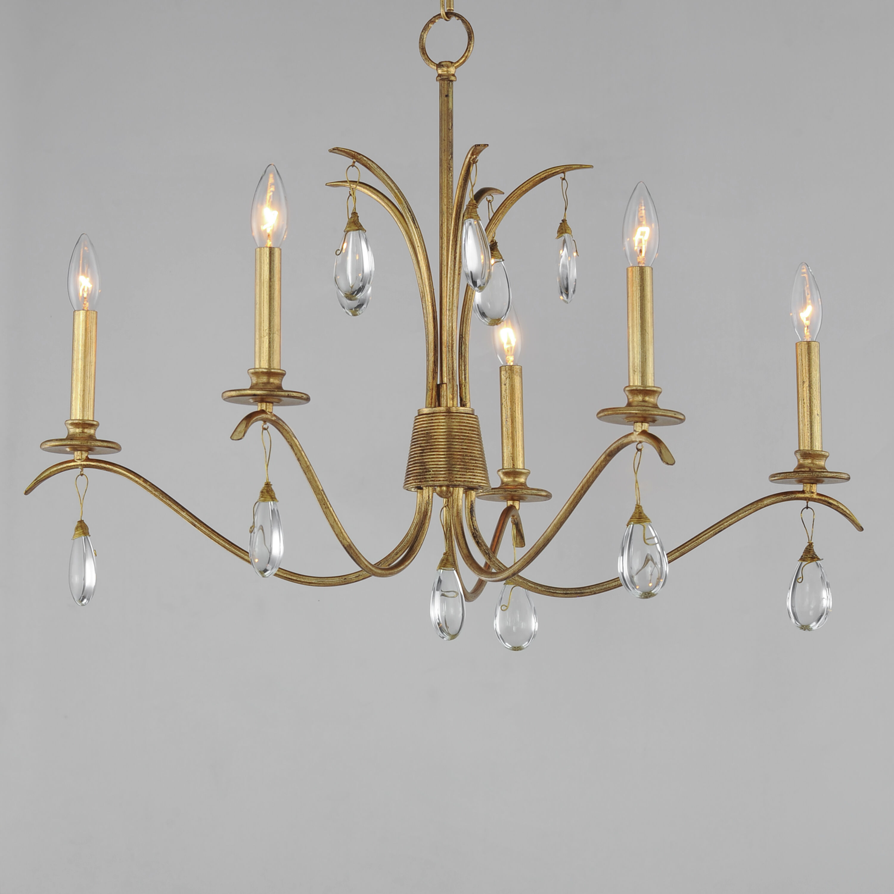 Gold 5 light chandelier cheap