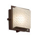 Fusion 6.5 inch Dark Bronze Outdoor Wall Sconce in Weave Fusion