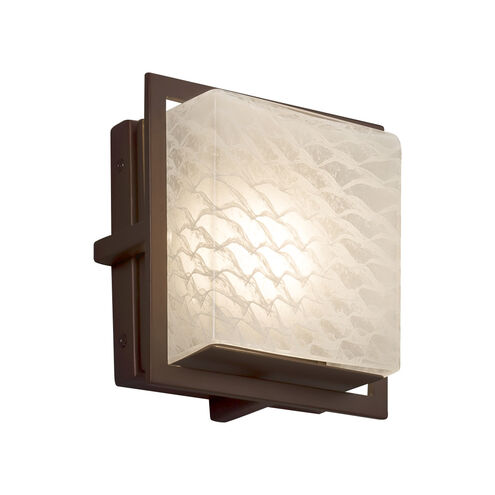 Fusion 6.5 inch Dark Bronze Outdoor Wall Sconce in Weave Fusion