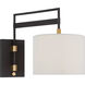 Ray Booth Gael LED 11 inch Warm Iron and Antique Brass Articulating Wall Light, Medium