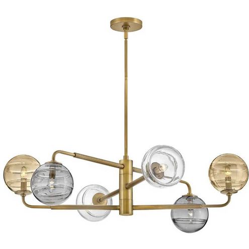 Oberon LED 36.5 inch Heritage Brass Chandelier Ceiling Light