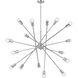 Armstrong 16 Light Chrome Chandelier Ceiling Light, Large