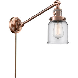Small Bell 21 inch 60.00 watt Antique Copper Swing Arm Wall Light, Franklin Restoration