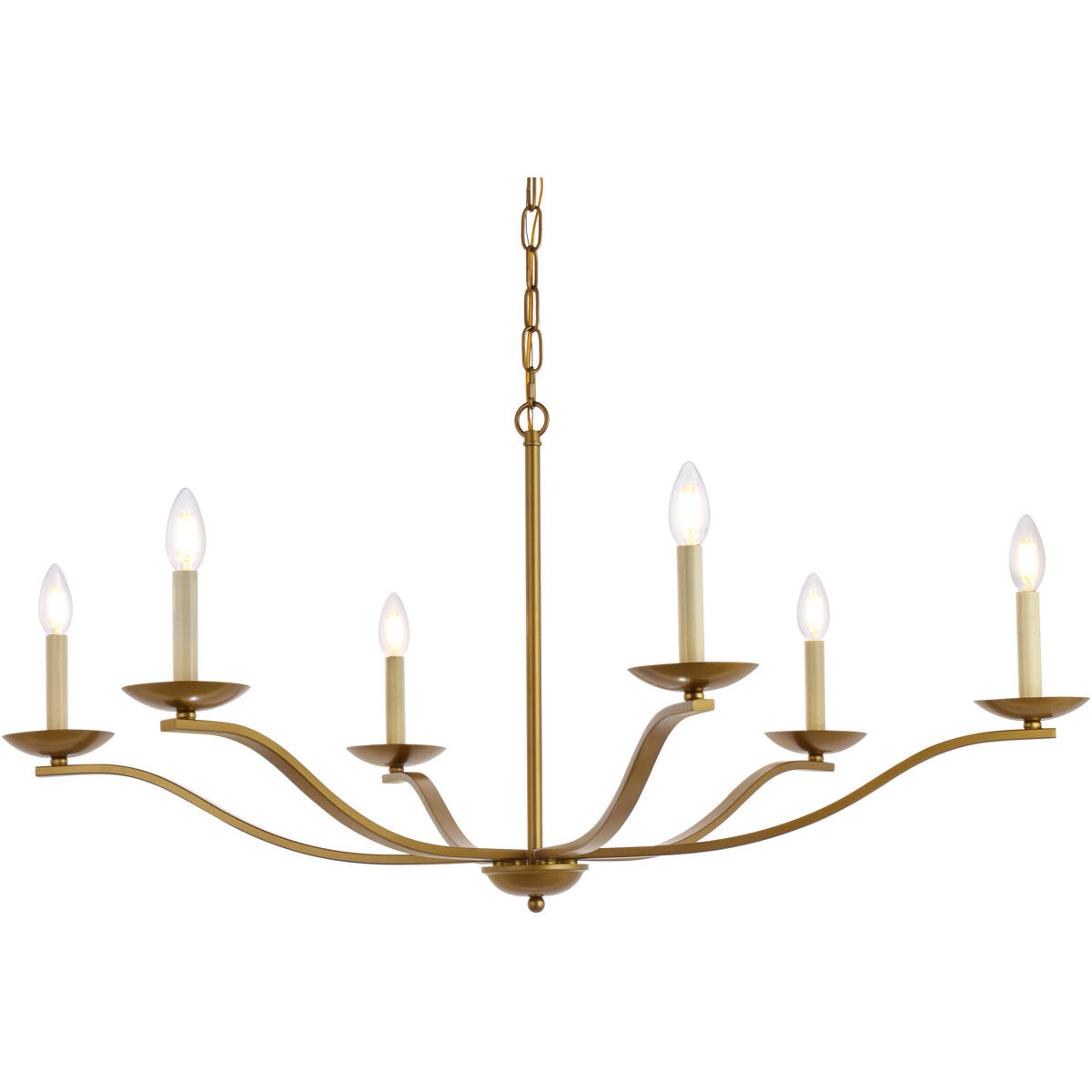 Trey 6 Light 42 inch Brass Pendant Ceiling Light