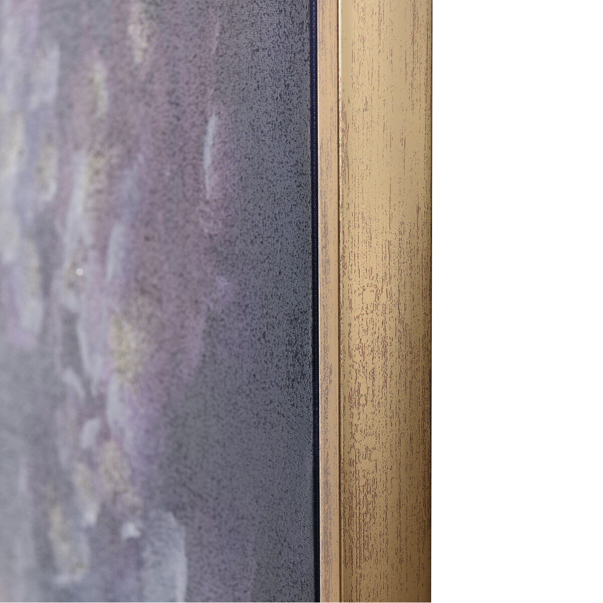 Cameron Black and White and Gold and Blue and Mauve Wall Art