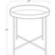 Derby 25 X 25 inch Blue Side Table, Tray Table