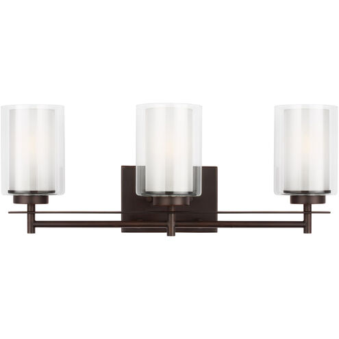 Elmwood Park 3 Light 22.25 inch Bronze Wall Bath Fixture Wall Light