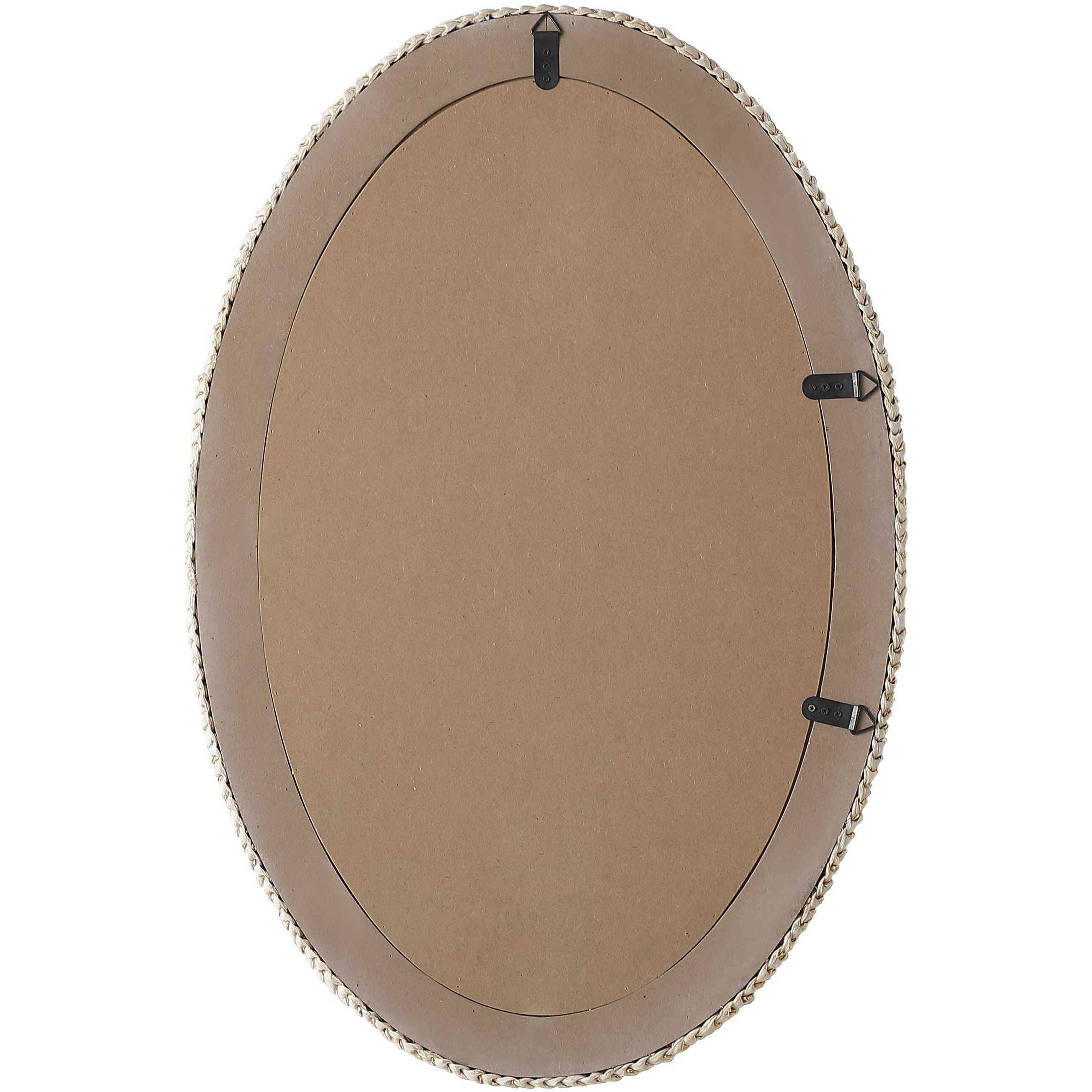 Marlowe 36 X 24 inch Linen White Mirror