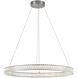 Chevron LED 31.5 inch Brushed Nickel Pendant Ceiling Light