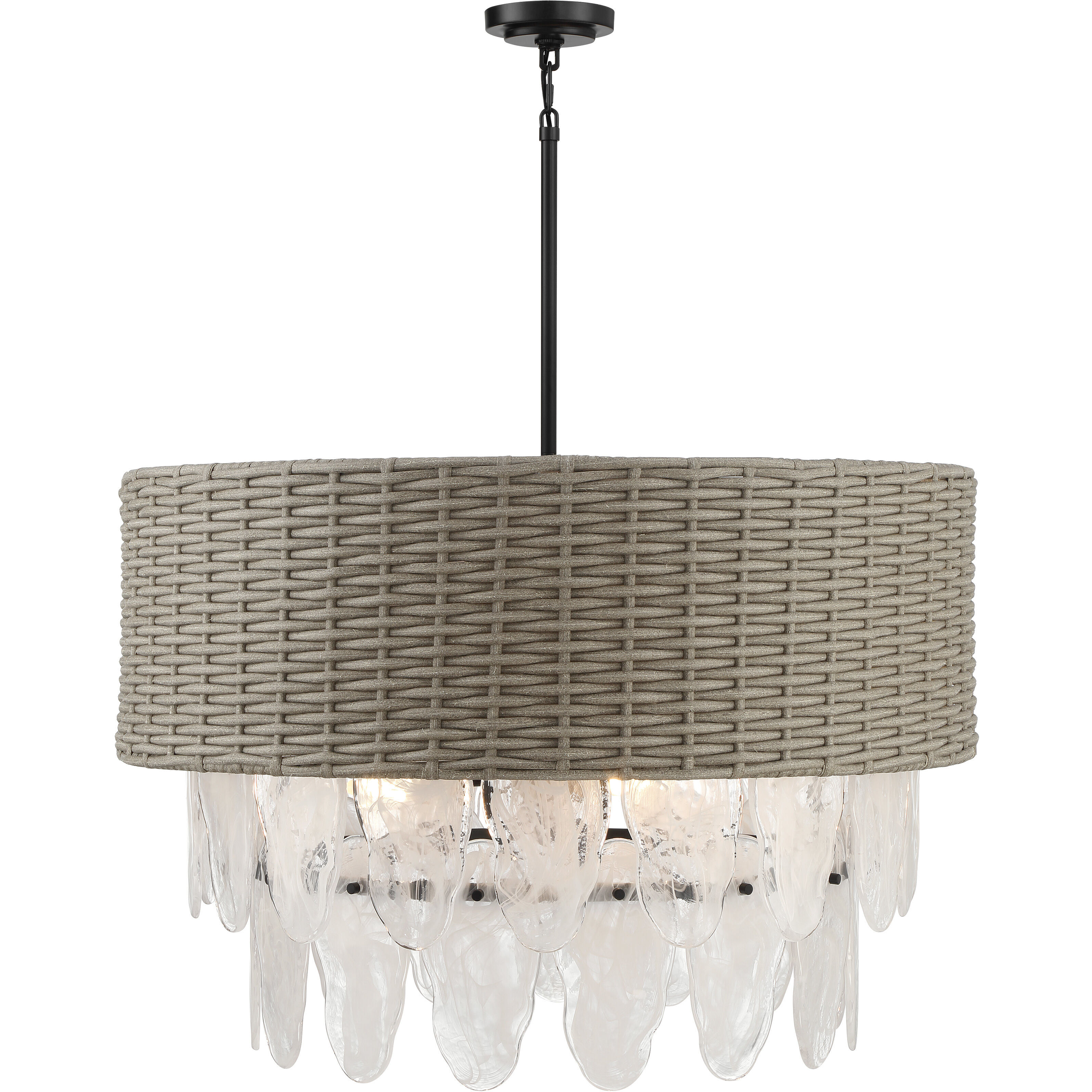 Breakers Isle 9 Light 32.63 inch Coal Pendant Ceiling Light