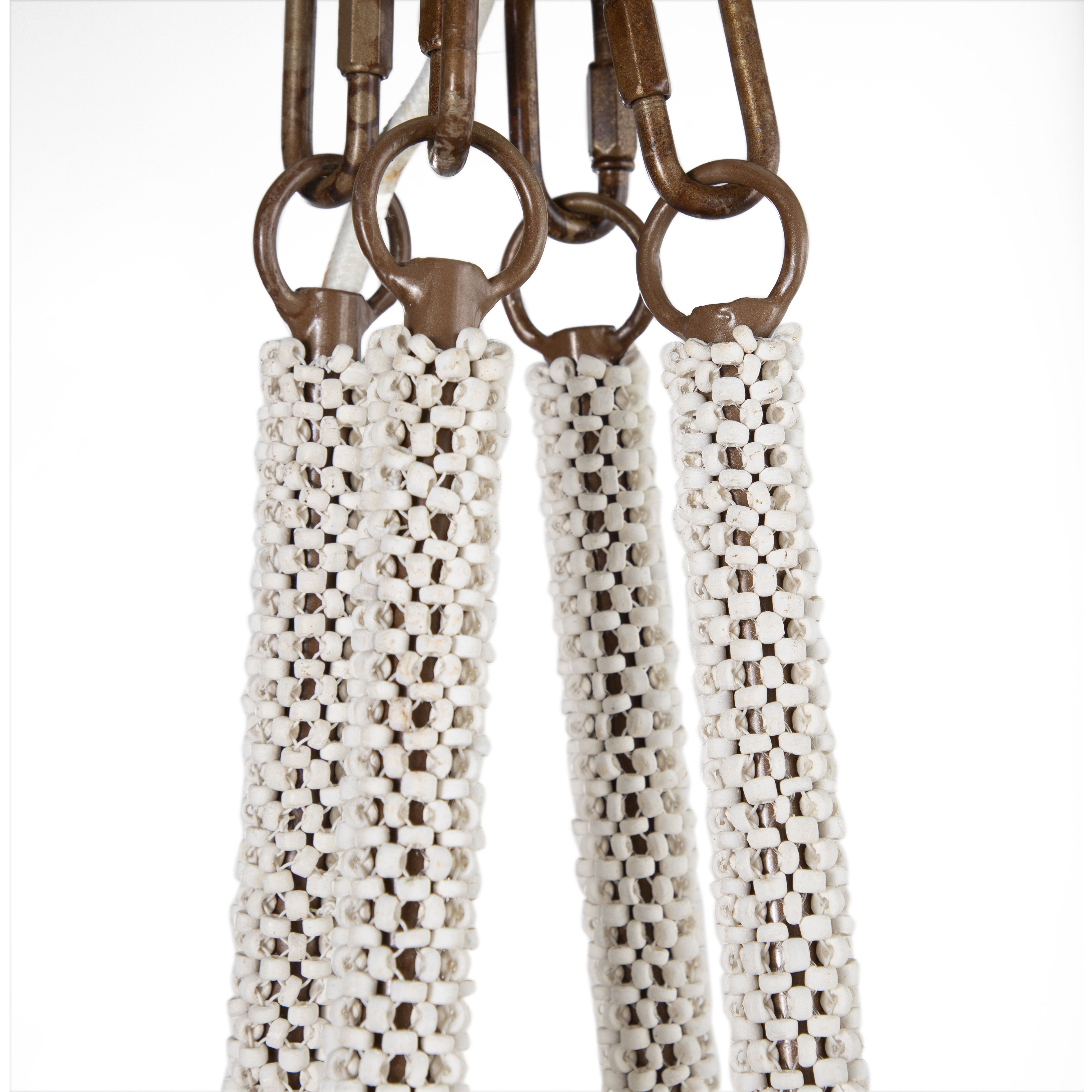 Teagan 4 Light 18.5 inch Winter White and Sun Bleached Natural Pendant Ceiling Light