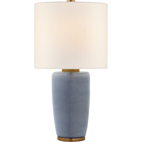 Barbara Barry Chado 31.25 inch 100 watt Polar Blue Crackle Table Lamp Portable Light, Large