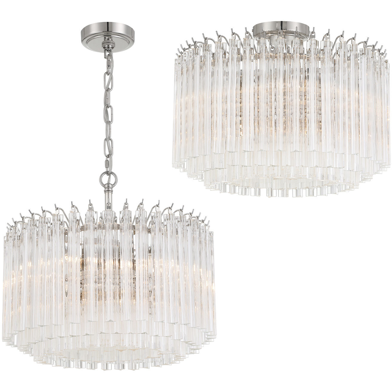 Lofton 5 Light 18 inch Polished Nickel Chandelier Ceiling Light