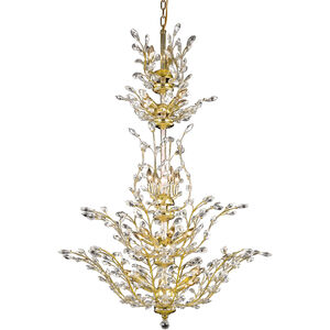 Orchid 25 Light 41 inch Gold Foyer Ceiling Light in Royal Cut