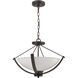 Casual Mission 3 Light 20 inch Oil Rubbed Bronze Semi Flush Mount Ceiling Light