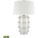 Torny 28 inch 9.00 watt White Glazed with Clear Table Lamp Portable Light