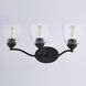 Bellwood 3 Light 21.75 inch Matte Black Bathroom Light Wall Light