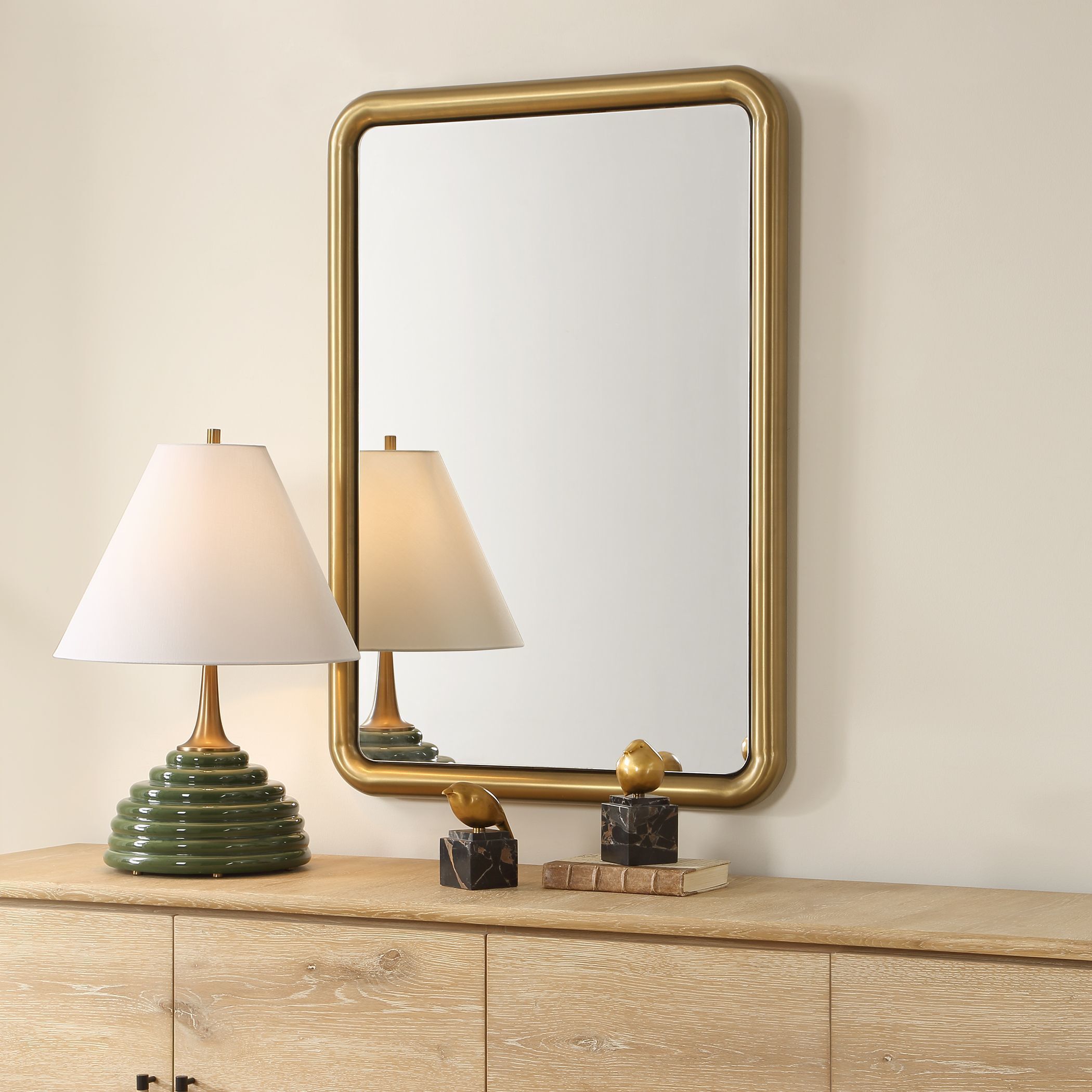 Atkinson 41 X 29 inch Antique Brass Mirror