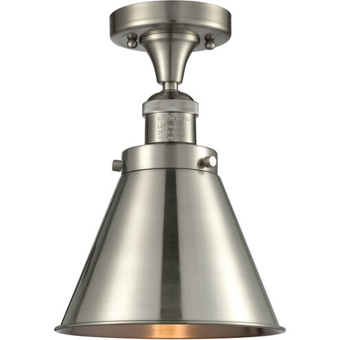 Franklin Restoration Appalachian LED 8 inch Brushed Satin Nickel Semi-Flush Mount Ceiling Light, Franklin Restoration