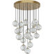 Marni LED 21.13 inch Natural Brass Multi Pendant Ceiling Light