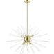 Utopia 9 Light 32 inch Satin Brass Pendant Chandelier Ceiling Light, Large