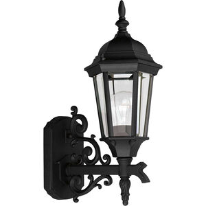 Dover 1 Light 17 inch Textured Black Outdoor Wall Lantern, Small