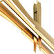 Solara 50 inch Brass Chandelier Ceiling Light