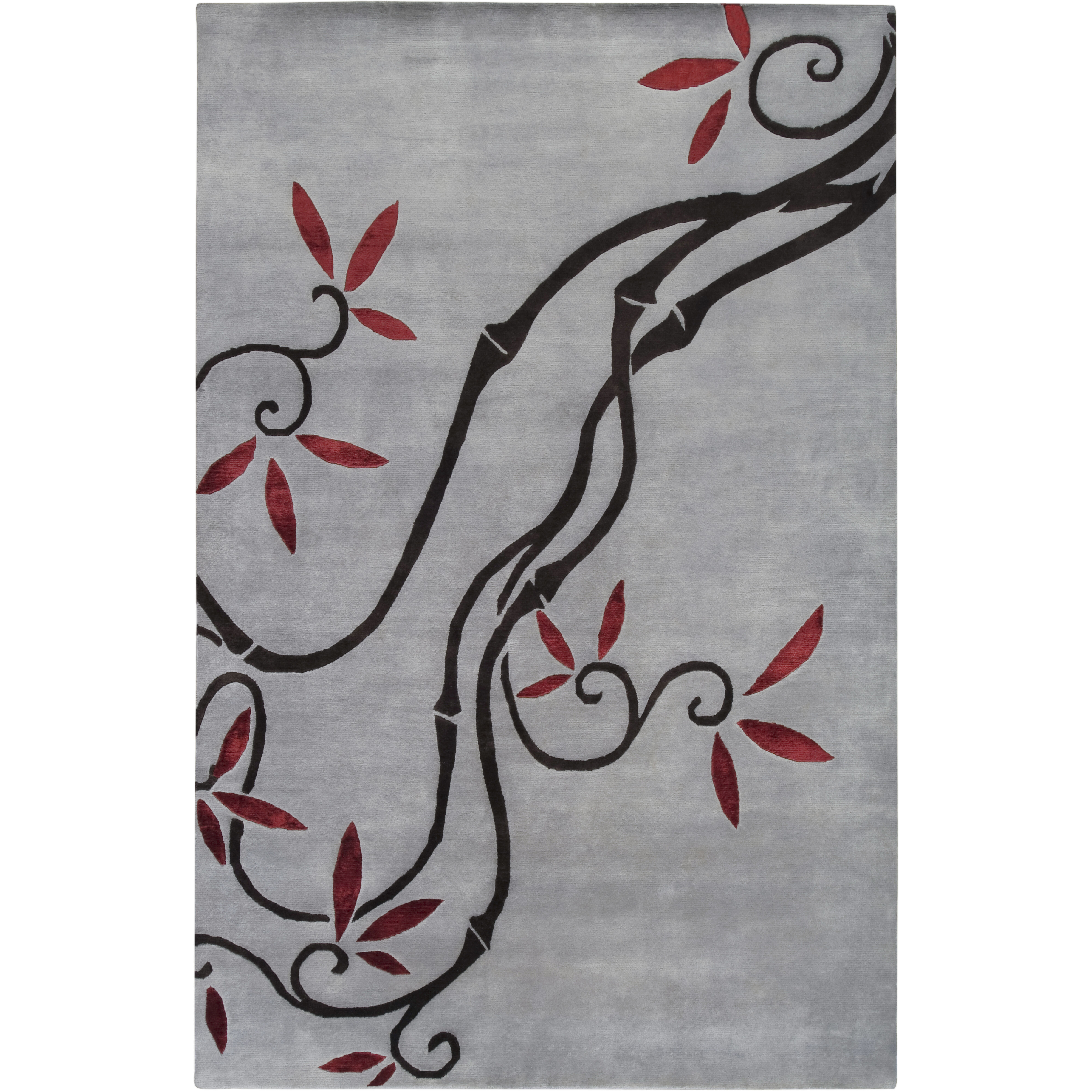 Heritage 132 X 96 inch Dark Purple, Medium Gray, Dark Red Rug